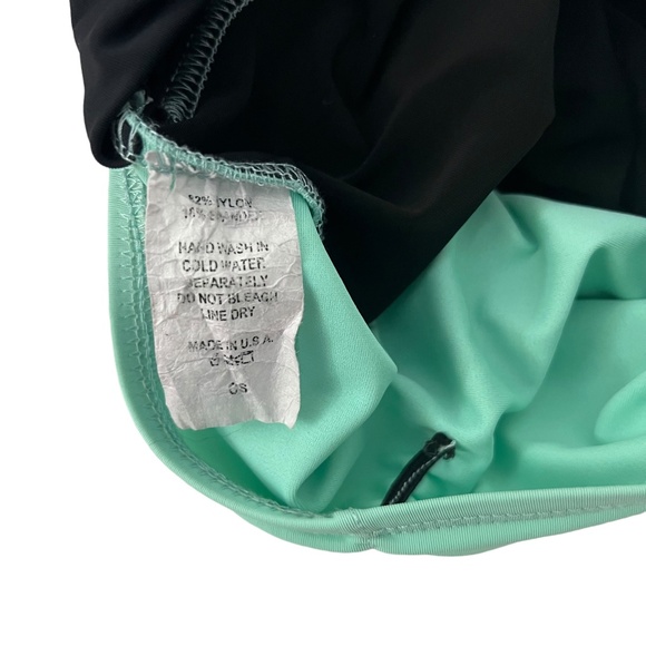 LK Mint Green Dance Leotard Black Bow Back CS (6-7) - Picture 4 of 5